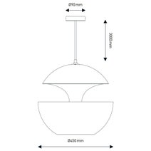 DCW Editions Here Comes The Sun 450 Pendant Light - Black and White HCS450BLWH hero image