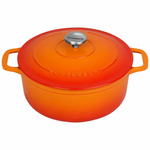 Chasseur Round French Oven 4L Sunset Orange 19981 hero image