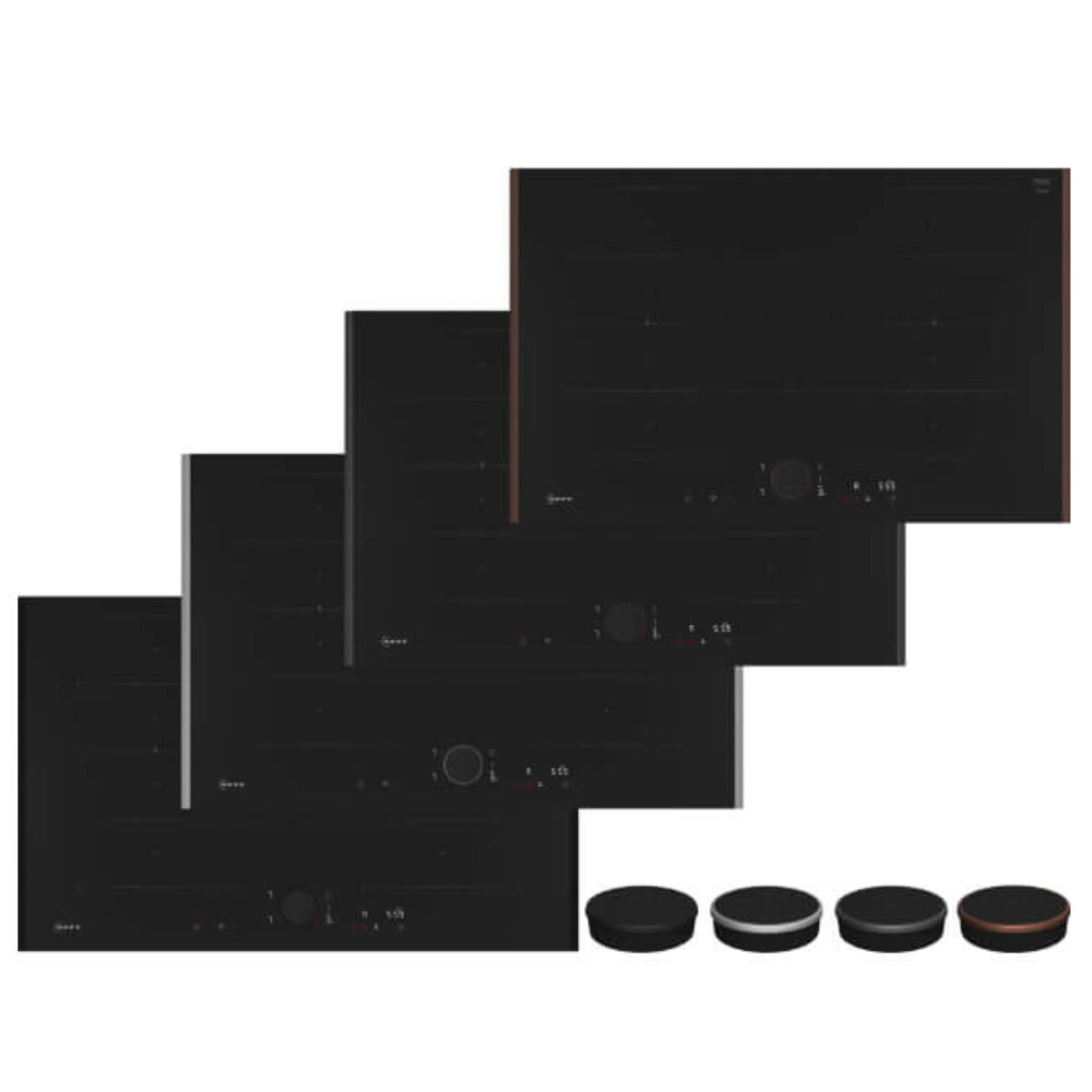 NEFF Flex Design 80cm N 90 Series Flex Induction Cooktop with Twistpad Deep Black T68YYY4C0-DB hero image
