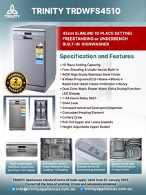 Trinity 45cm Freestanding Dishwasher TRDWFS4510 hero image