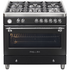 Artusi 90cm Dual Fuel Matte Black Freestanding Oven AFG999B image NaN