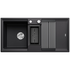 Blanco Adira 6S Single Bowl Sink with Additional Bowl and Right Hand Drainer Black 528135 image NaN