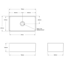 Turner Hastings Novi 75 x 46 Fine Fireclay Single Bowl Butler Sink Gloss White NO75FS hero image