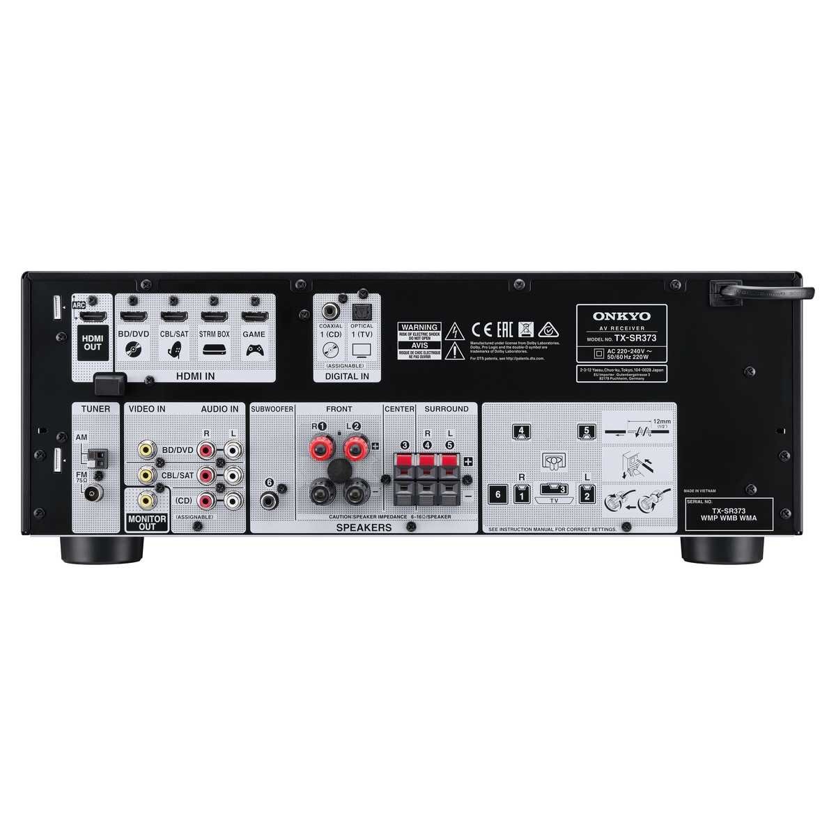 Onkyo TX-SR373B 5.1 Ch AV Receiver Black hero image