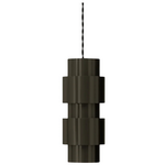 CTO Lighting Ring Pendant Light - Bronze and Satin Brass with Black Silk Braided Flex RINPEOBZ hero image