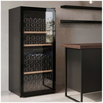 Cantina 127 Bottle Dual Zone Freestanding Wine Cabinet Black CCWID105B hero image