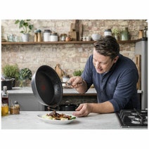 Tefal Jamie Oliver Cook's Classics Induction Non-Stick Hard Anodised 2 Piece Frypan Cookware Set H912S217 hero image