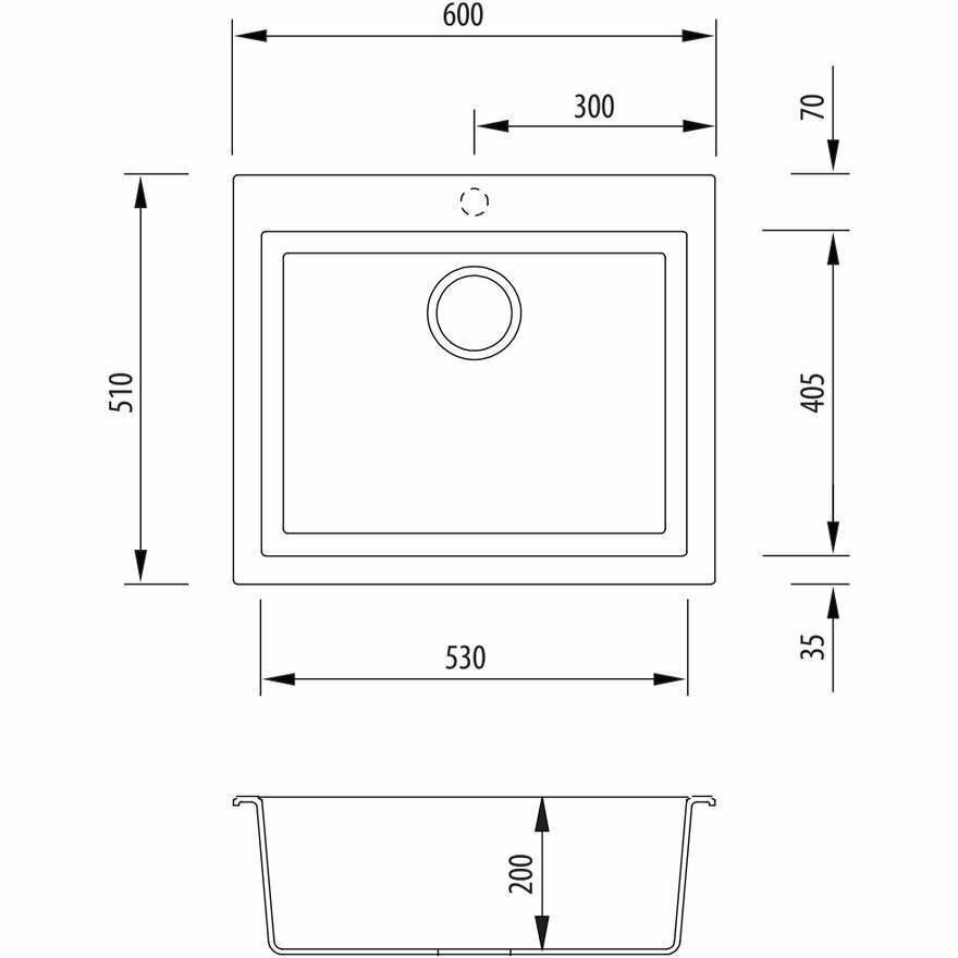 Oliveri Santorini White Grande Topmount Sink ST-WH1561 hero image