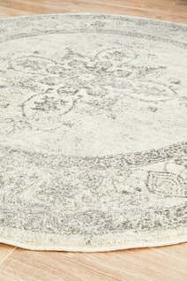 Rug Culture Century Small Grey & Off White Rug 150X150CM - CEN-977-SILV-150X150 hero image