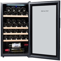 LeCavist 33 Bottle Wine Cabinet Single Zone Black LEK33PV hero image