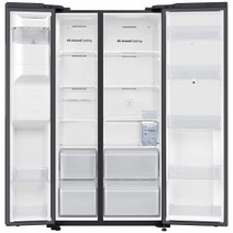 Samsung 616L Family Hub Side By Side Non-plumbed Fridge Matte Black SRS656MBFH4 hero image