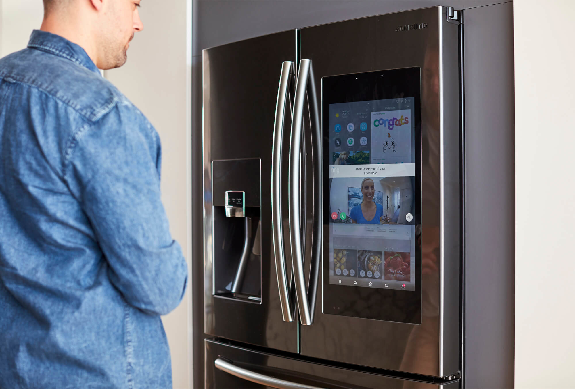Samsung SRF651BFH3 651L Family Hub French Door Fridge hero image
