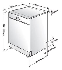Beko 60cm Stainless Steel Freestanding Dishwasher BDF1620X hero image