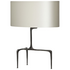 CTO Lighting Braque Table Light - Bronze Base with Dove Grey Silk Shade BRATAOBZDG image NaN