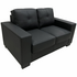 SILC Global Bari Two and Three Seater Lounge Suite PU Black 21001110 image NaN