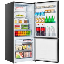Hisense 417L Bottom Mount Fridge Charcoal HRBM419B hero image