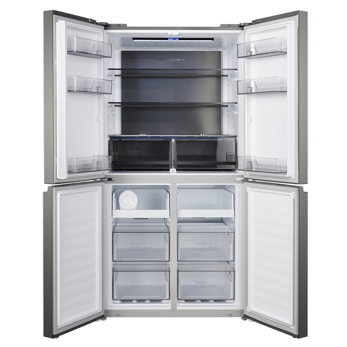 CHiQ 601L Four Door Fridge Silver CCD596NS