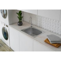 Oliveri 45L Laundry Tub With Rinse Bypass TI45S hero image