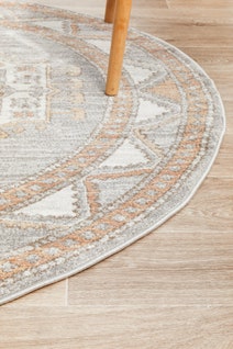 Rug Culture Mayfair Large Grey & Peach Rug 240X240CM - MAY-CAT-GRY-240X240 hero image