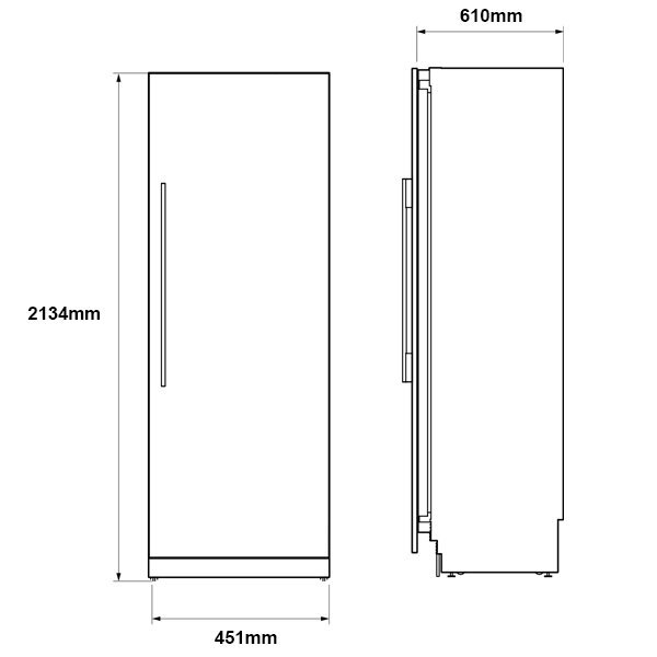 Fisher & Paykel RS4621FLJK1 220L Integrated Column Freezer image 8