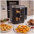 Kitchen Couture 11L Clear View Vertex Dual Draw Air Fryer Black 10005259 image NaN