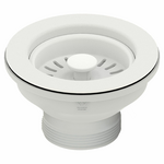 Turner Hastings 90 x 50 Basket Waste with Long Thread Matte White 90BW-MW hero image