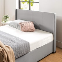 Zinus Maddon Double Upholstered Gas Lift Bed Frame Light Grey AU-FPPST1-12D hero image