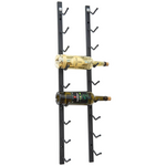 KingsBottle 9 Bottle C-Type Label Display Wall Mounted Metal Wine Rack WMRC-01D09B hero image