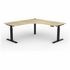 OLG Agile+ Adjustable 90 Degree Workstation 1800x1800x750 New Oak Worktop with Black Frame OG_AG3MEW18875BNOLH image NaN
