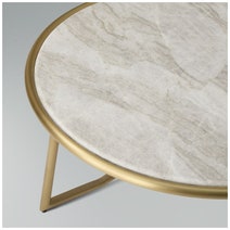 Kalona The Hill 90cm Round Coffee Table Champagne Marble HILL10FMATAJSBBRABR9 hero image