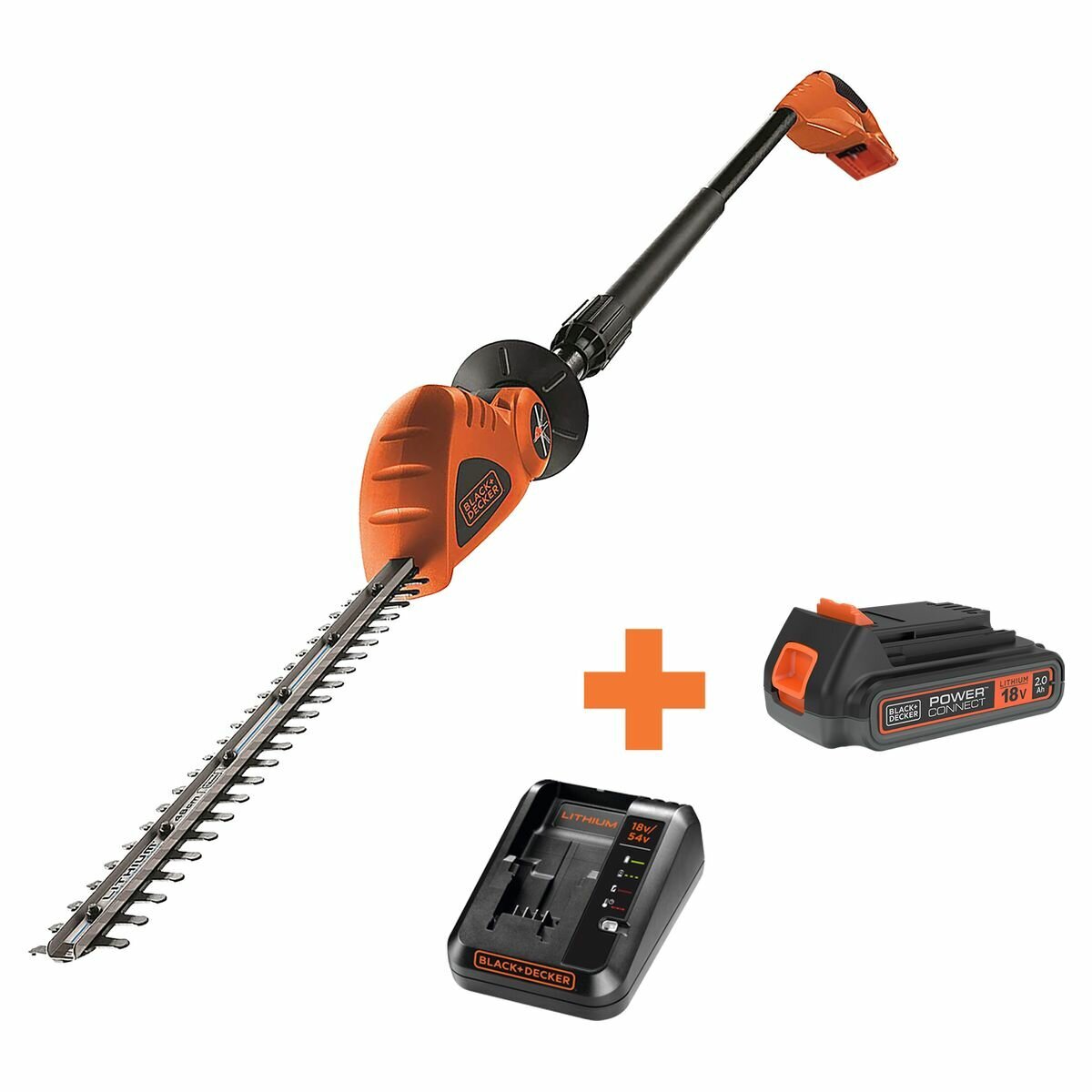 Black & Decker GTC800 Cordless Pole Hedgetrimmer 18 volt