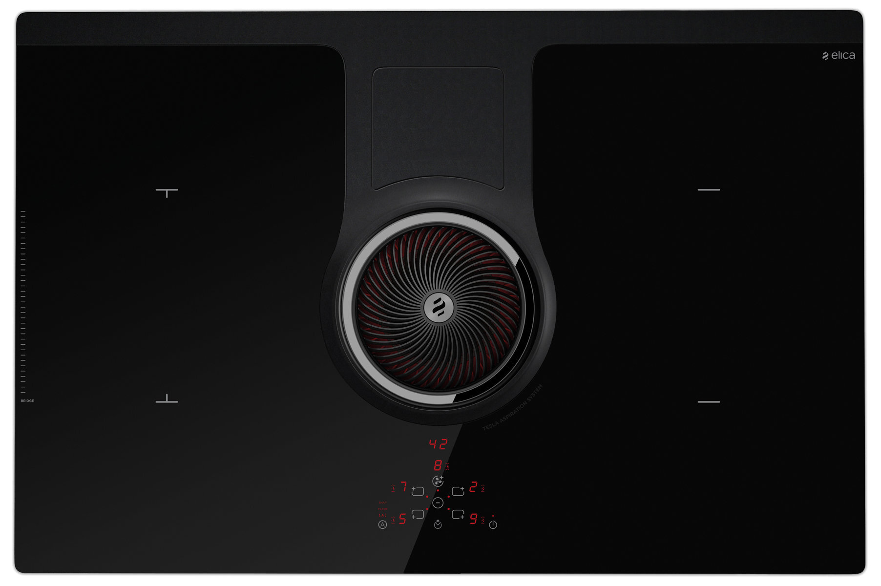 Elica NIKOLATESLABL/A/83 83cm Aspirating Induction Cooktop with Integrated Ventilation System hero image