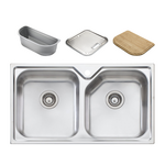 Oliveri NP663 Nu-Petite Double Bowl Topmount Sink hero image
