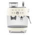 Smeg 50s Style Espresso Machine with Built-in Grinder Cream EGF03CRAU image NaN
