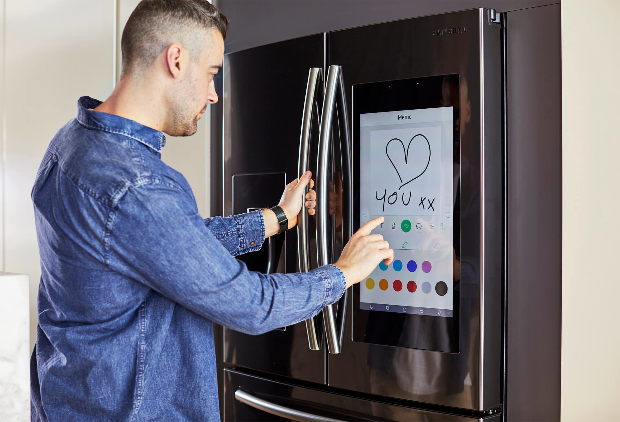 Samsung family hub 662l french door fridge freezer on sale