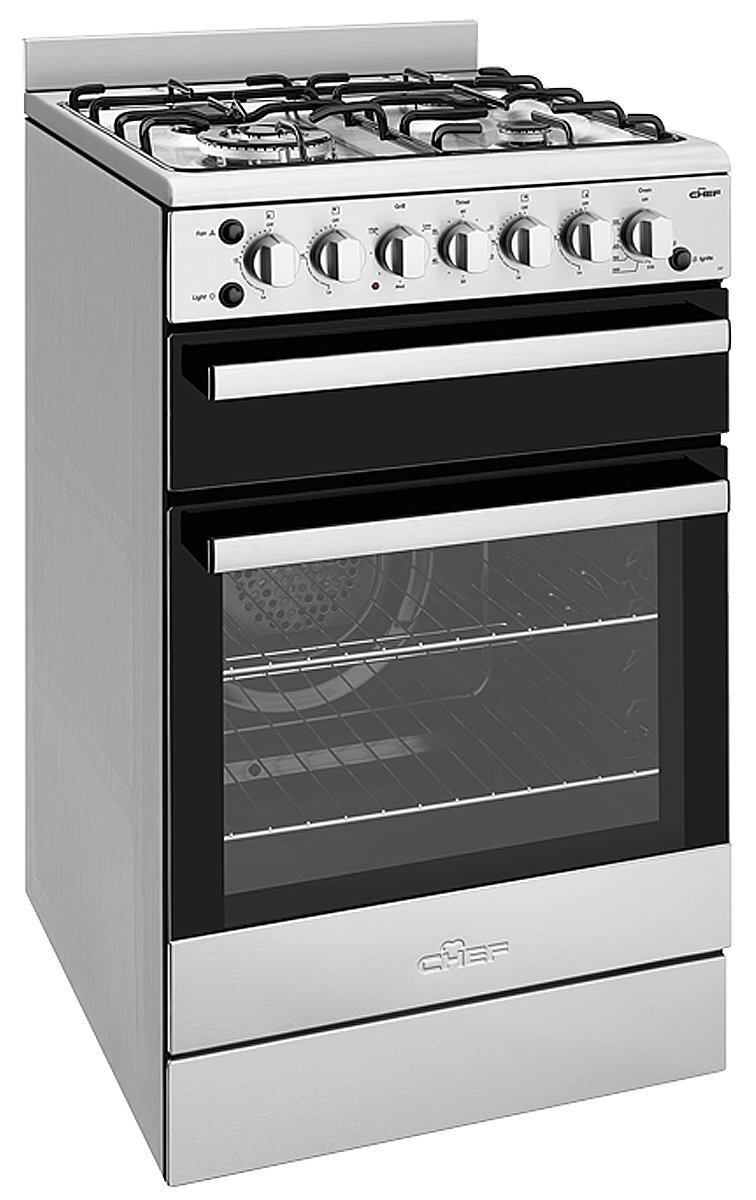 Chef 54cm lpg gas upright cooker deals