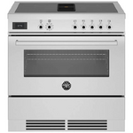 Bertazzoni 90cm Professional Airtec Stainless Steel Induction Freestanding Oven with Integrated Downdraft PROCH94I1EXT hero image