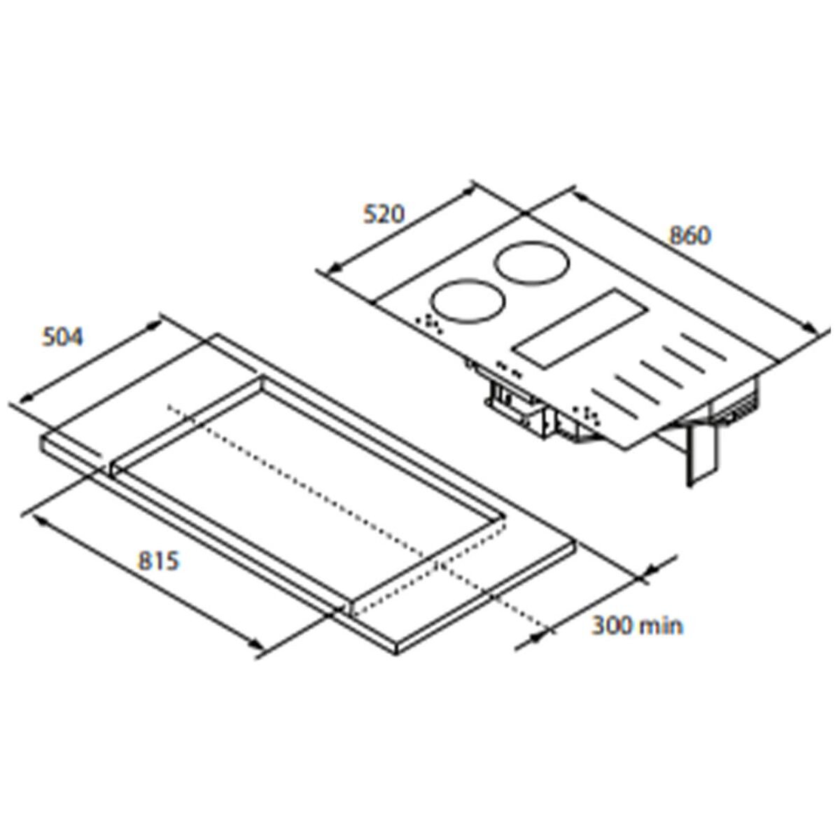 Artusi 90cm Induction Cooktop with Integrated Downdraft AID864DD hero image