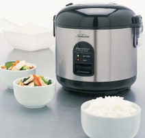 Sunbeam Rice Perfect Deluxe 7 Rice Cooker and DuraCeramic Skillet Fry Pan Pack RC5600SK6000 hero image