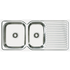 Abey EN180L Entry 1 and 3/4 Bowl Right Hand Drainer Sink image NaN