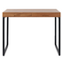 Reddie Teak Natural Top Black Metal Base 2 Drawer Desk D2SZ100X60X75W1M1 image NaN