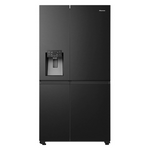 Hisense 632L PureFlat Side by Side Refrigerator With Non-Plumbed Water and Ice Dispenser Black Steel HRSBS633BW hero image