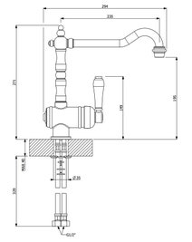 Armando Vicario 2050BN Provincial Kitchen Mixer Tap hero image