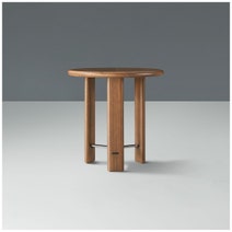 Kalona Paramount 45cm Round Side Table Dark Walnut PARA11AWADNATBRZD450 hero image