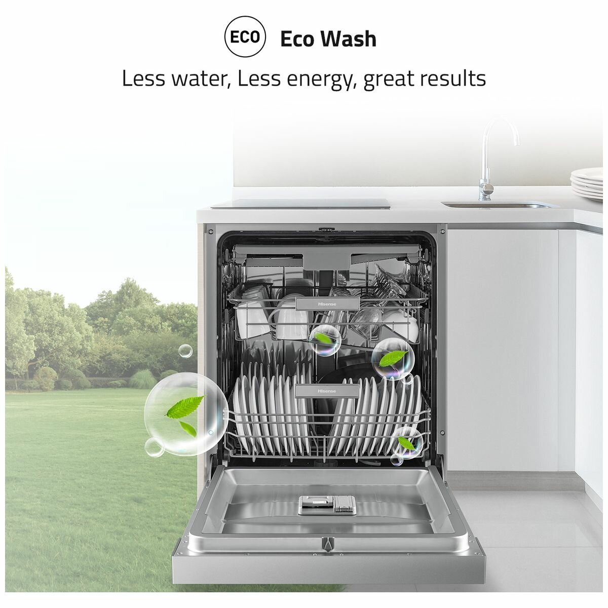 Hisense 60cm Freestanding Stainless Steel Dishwasher HSCM15FS hero image