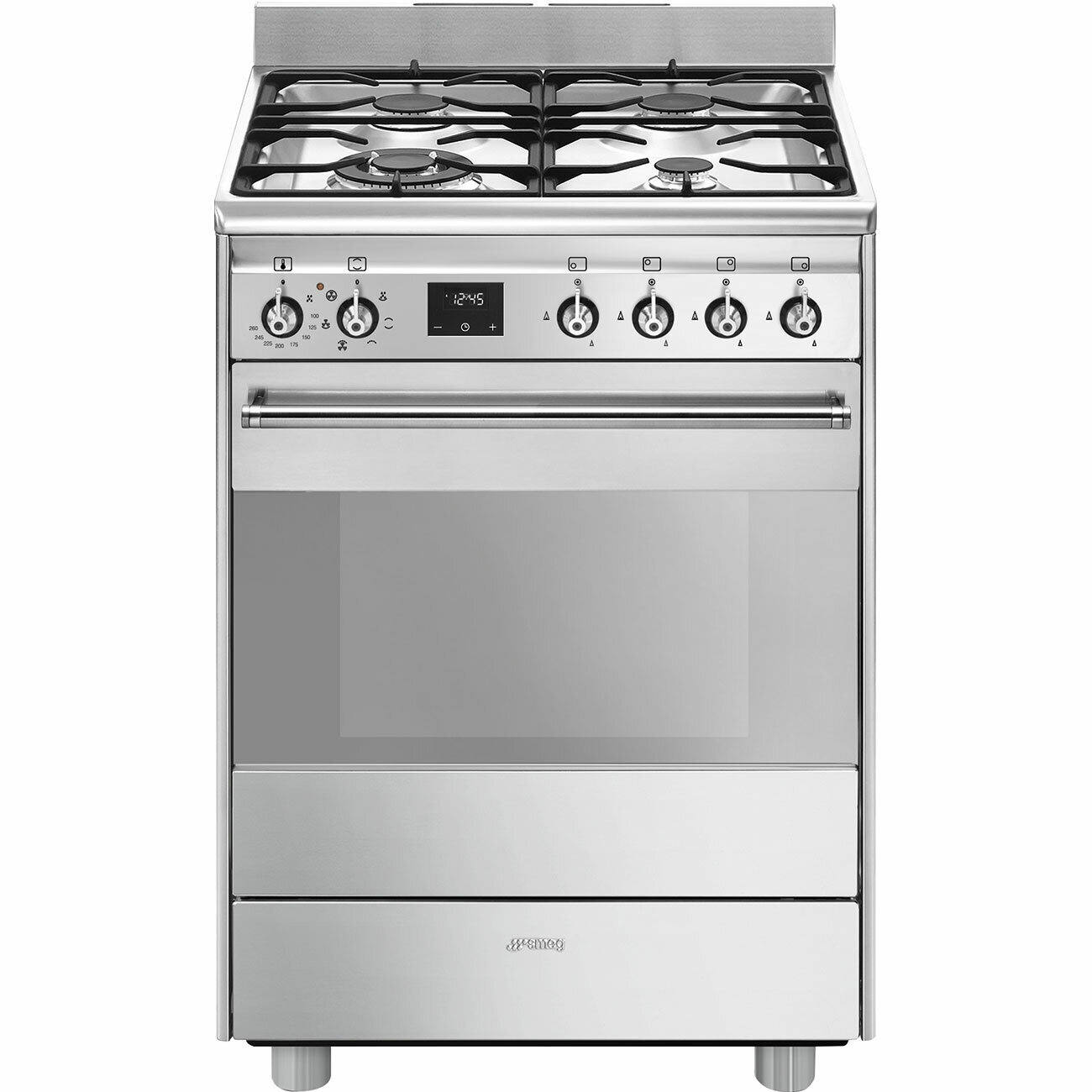 Smeg 60cm Dual Fuel Upright Stove FS61XNG8 1 Appliances Online