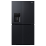 Haier 601L Quad Door Refrigerator with Ice and Water Dispenser Black HRF680YZC hero image