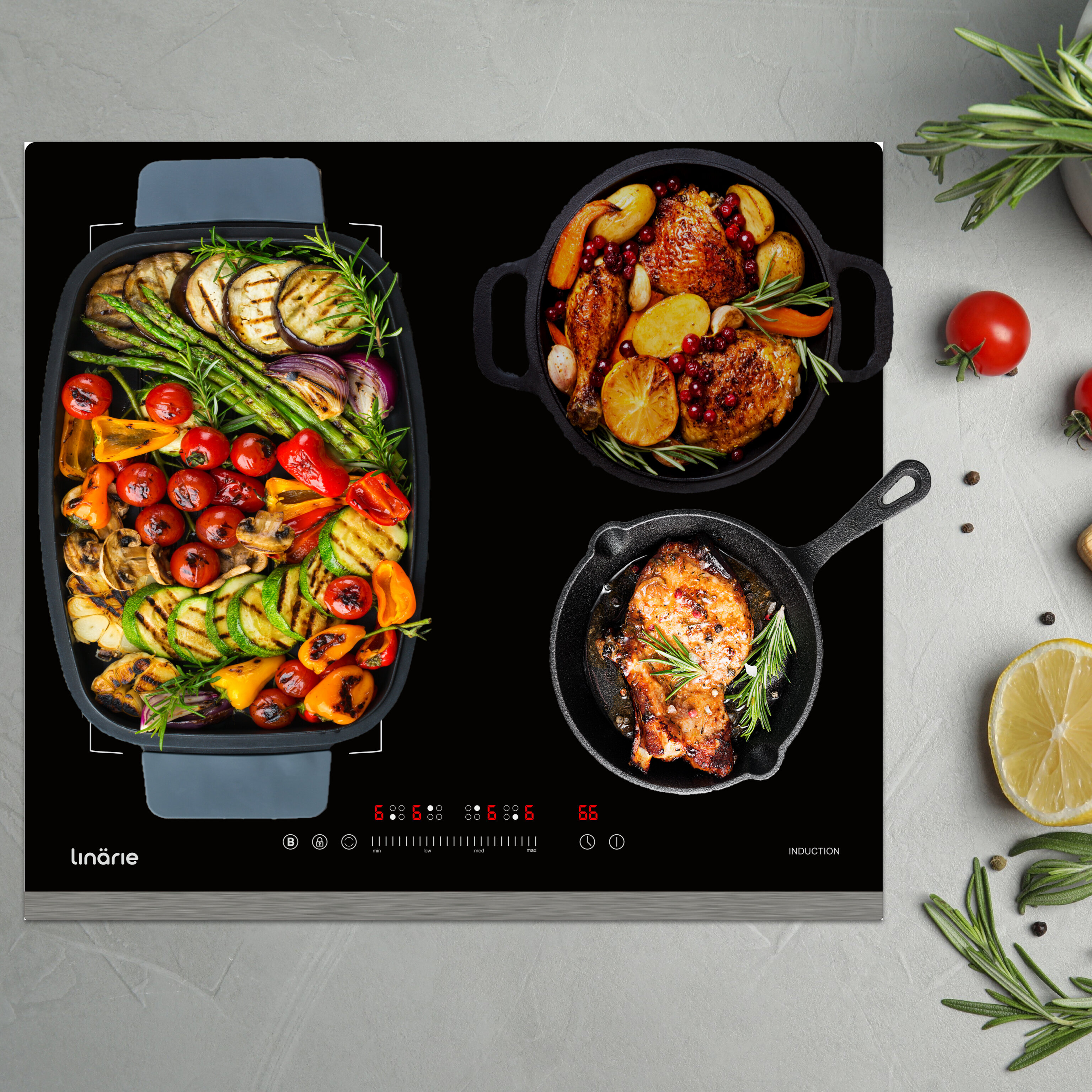 Linarie 60cm 4 Zone Induction Cooktop with Flex Zone LS60I1F2Z hero image