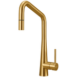 Oliveri Essente 316 Stainless Steel Square Goose Neck Pull Out Mixer - Brushed Gold SS31675-AU hero image