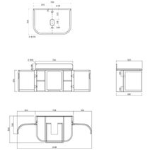 Turner Hastings Evara 75x53 Wall Hung Vanity with Real Marble Top To Suit Above Counter Basin Volcanic Ash NTH EV754-VA-NTH hero image